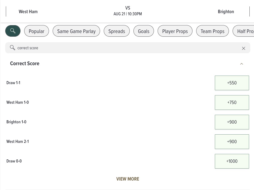 Correct Score Betting Explained